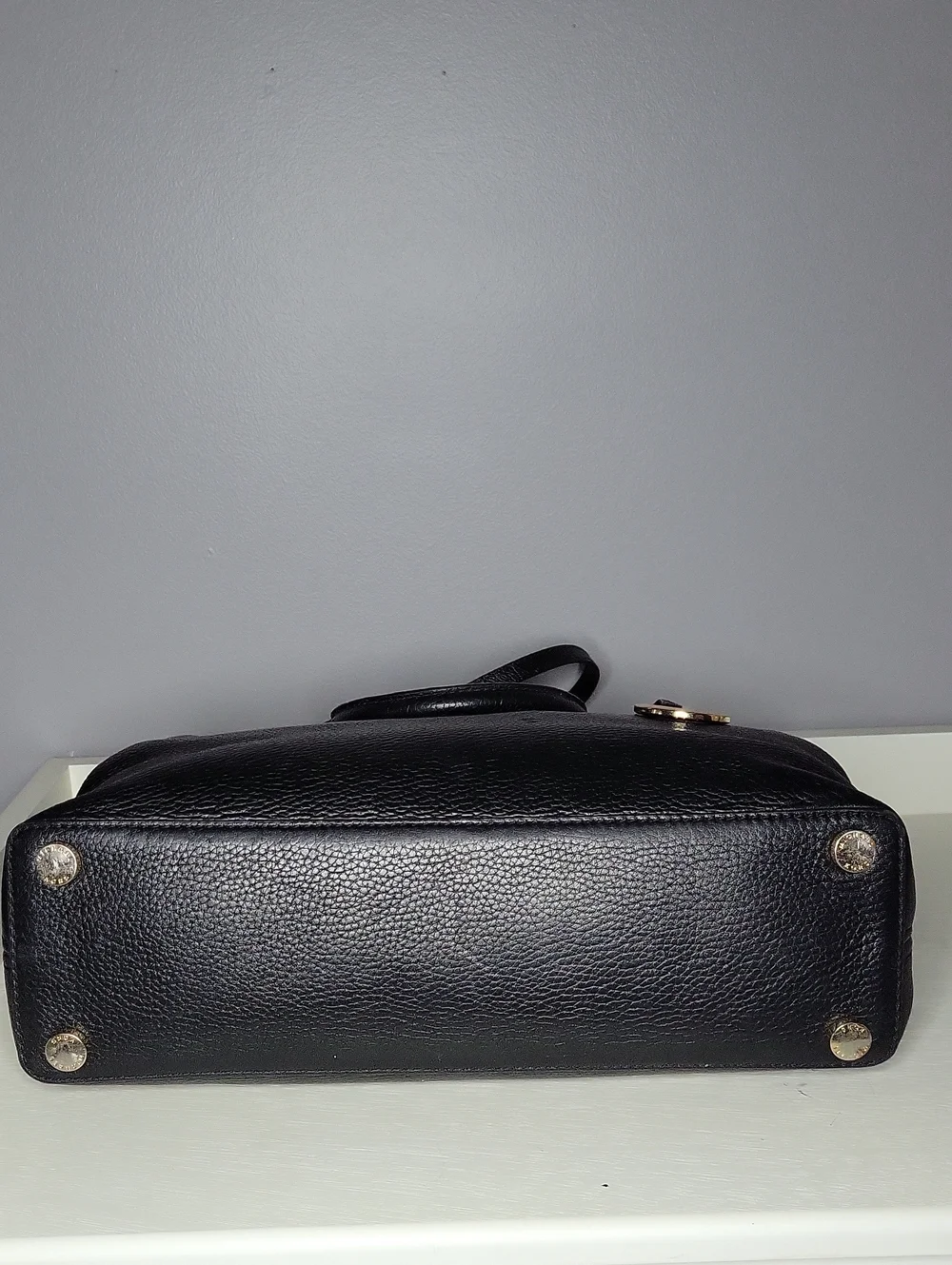 Michael Kors Black Camille Pebbled  Leather Satchel
